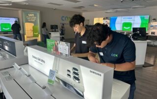 Students at work-based learning experience at Cox Communications.